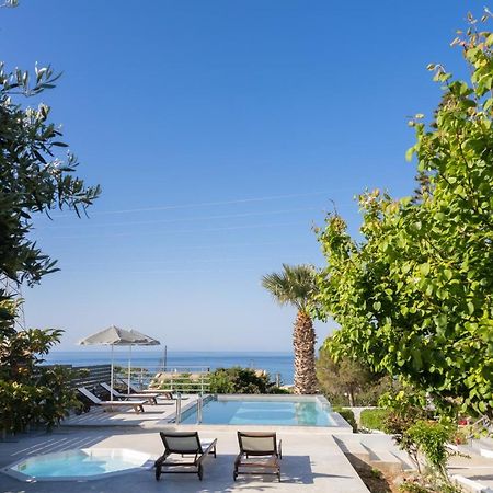 Queen'S Gem Luxury Villa - Heated Jacuzzi & Pool ヘルソニソス エクステリア 写真